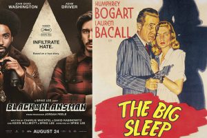 Film posters for BlackKlansMan and The Big Sleep