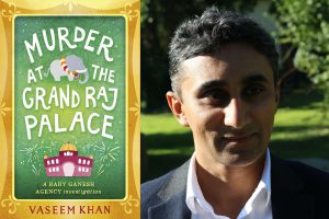 A photo of author Vaseem Khan and his new novel