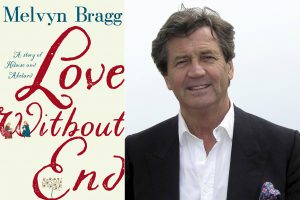 Image of Melvyn Bragg and the cover of his new novel