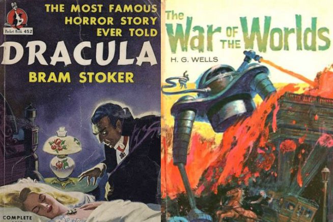 Book covers - Dracula and War of the Worlds
