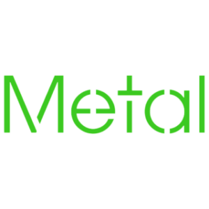 Metal logo green